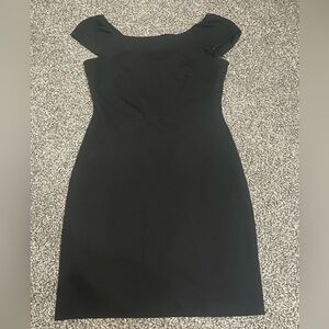 Gap Black Mini Short Stretch Cap Sleeve Sheath Business Casual Dress 2